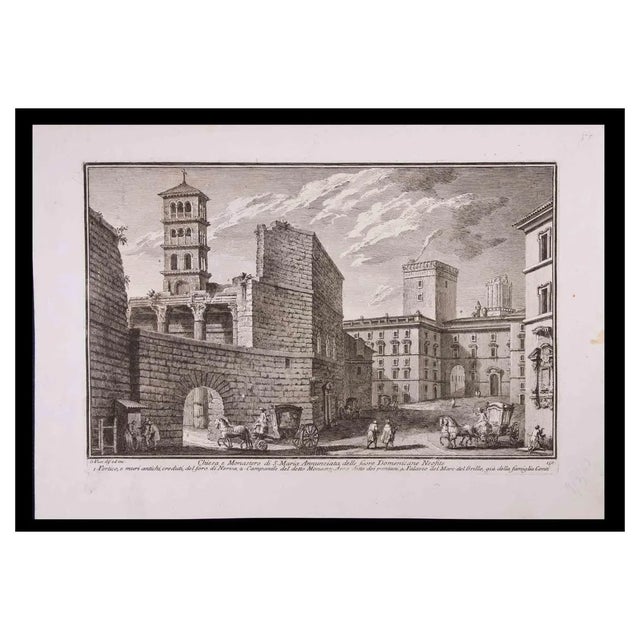 Giuseppe Vasi, Chiesa e Monastero di S. Maria Annunziata, Etching, Late 18th Century For Sale