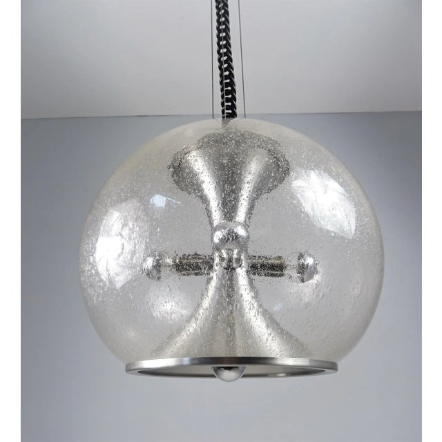 Mid-Century Modern Big Mid-Century Globe Ceiling Lamp from Doria Leuchten For Sale - Image 3 of 9