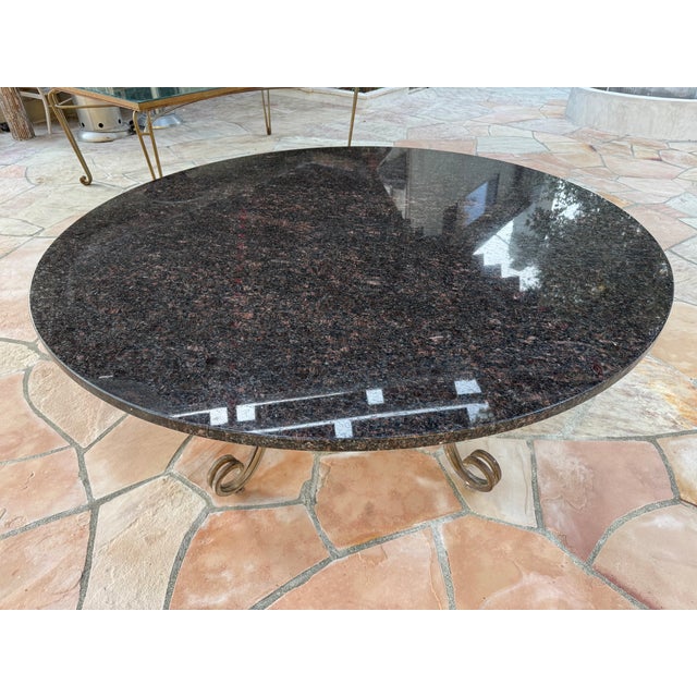Contemporary Outdoor/Indoor Granite Dining Table For Sale - Image 3 of 10