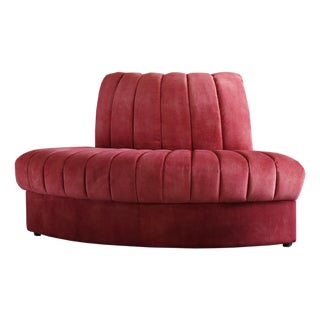 Matthew Izzo Home Estelle Berry Velvet Outside Corner Banquette Sofa For Sale