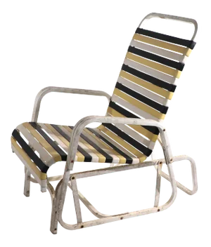 Vintage Patio Poolside Glider Chair in the Style of Brown Jordan