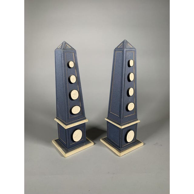 Antique Obelisks with Cameos, 1790 For Sale - Image 4 of 13