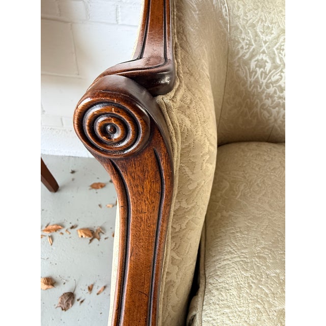 Hickory Chair Furniture Company Antique Wood Framed Hickory Chair Sofa For Sale - Image 4 of 14