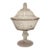 1870s Gillinder & Sons Frosted Lion Covered Glass Compote For Sale