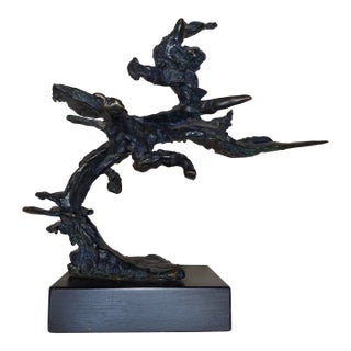 1960s George Koras Bronze Abstract Brutalist Sculpture "Amazon" For Sale