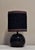 Vintage Table Lamp with Dark Blue Ceramic Base and Fabric Shade, 1990s For Sale - Image 6 of 8