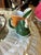 A darling small porcelain Santa pitcher stamped Royal Bayreuth Bavaria on the bottom. This is an unusual color having a...