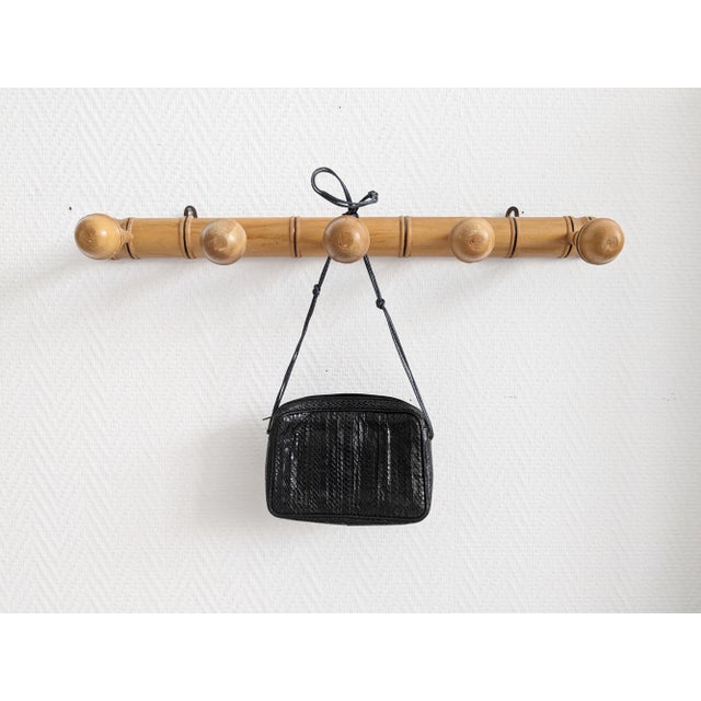 Wall-Mounted Wardrobe in Bamboo Look, France, 1950s For Sale - Image 4 of 11