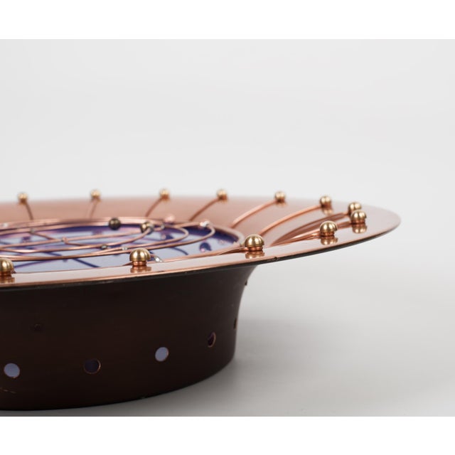 1970s Mid-Century Modern Copper Decorative Wall Sconce For Sale - Image 6 of 10