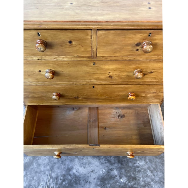 Antique Victorian Pine Chest of Drawers, 2 Over 3 For Sale - Image 10 of 10