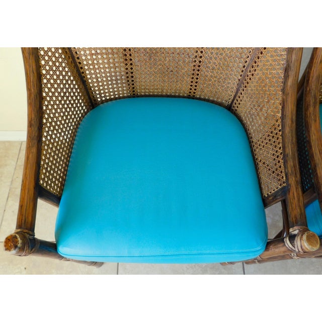 Pair McGuire Rattan and Cane Chairs For Sale - Image 10 of 14