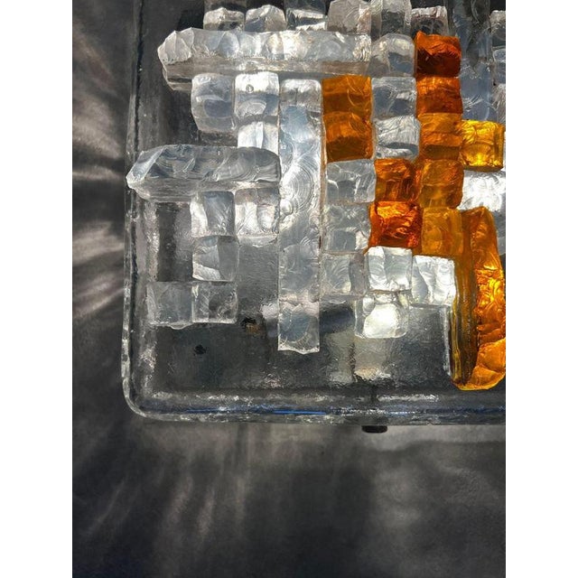 Vintage Italian Sculptural Glass Wall Light from Poliarte, 1970s For Sale - Image 11 of 15