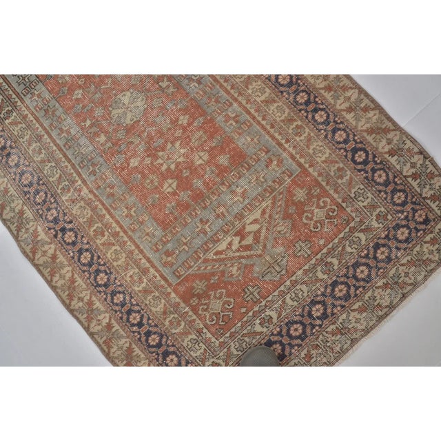 1960s Small Turkish Area Rug for Living Room, Boho Home Decor For Sale - Image 9 of 10