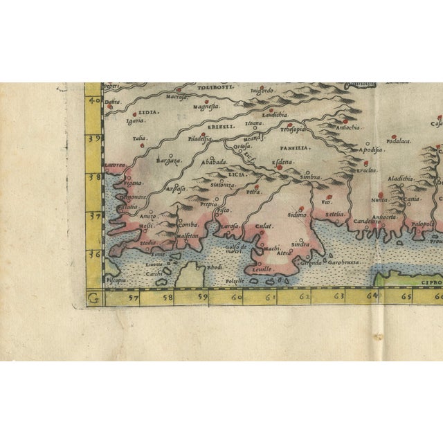 Paper Renaissance Map of Anatolia Nuova Tavola, Italy, 1598 For Sale - Image 7 of 10