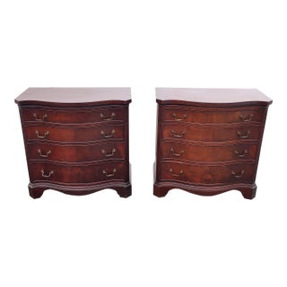 1960s Vintage Dexter Fine Furniture Chippendale Mahogany Dressers, a Pair For Sale