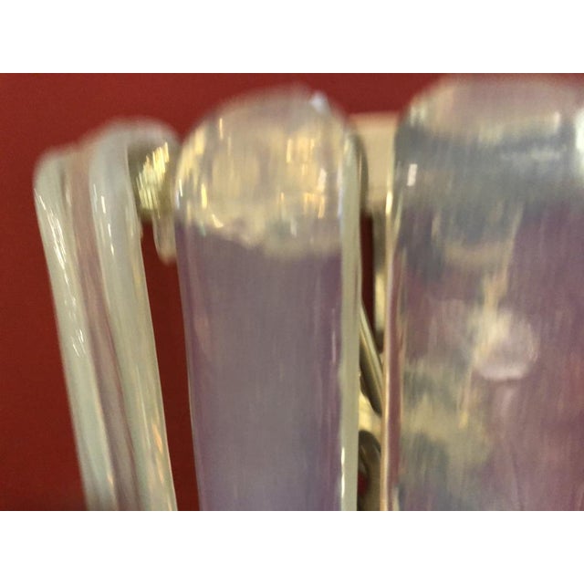 Large Wall Lamp in Opal Murano Glass Mazzega, Italy, 1960s or 1970s For Sale - Image 10 of 11