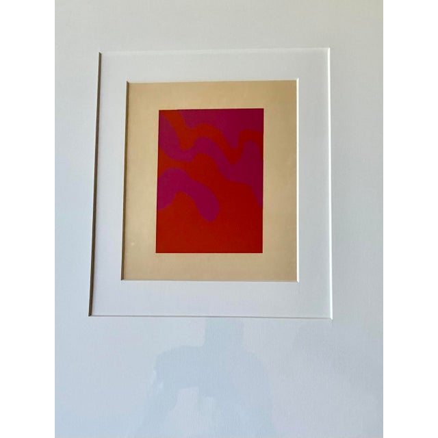 Abstract Prints (Pair) by Am. Artist Sarah Russell For Sale - Image 4 of 5