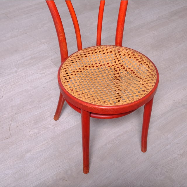 Vienna Straw Chairs in the style of Thonet, 1970s, Set of 6 For Sale - Image 9 of 14