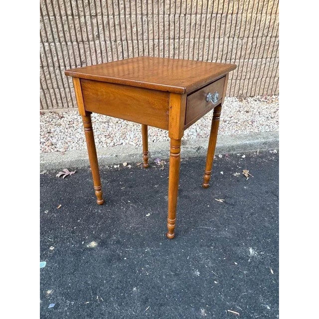 19th Century Antique Pine Work -Side Table For Sale - Image 4 of 10