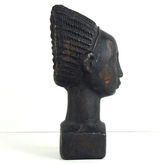 Modernist Akan Head Sculpture, Ghana, 1980s For Sale - Image 6 of 9