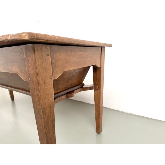 Brown Farmhouse Table in Oak, France, 1920 For Sale - Image 8 of 18