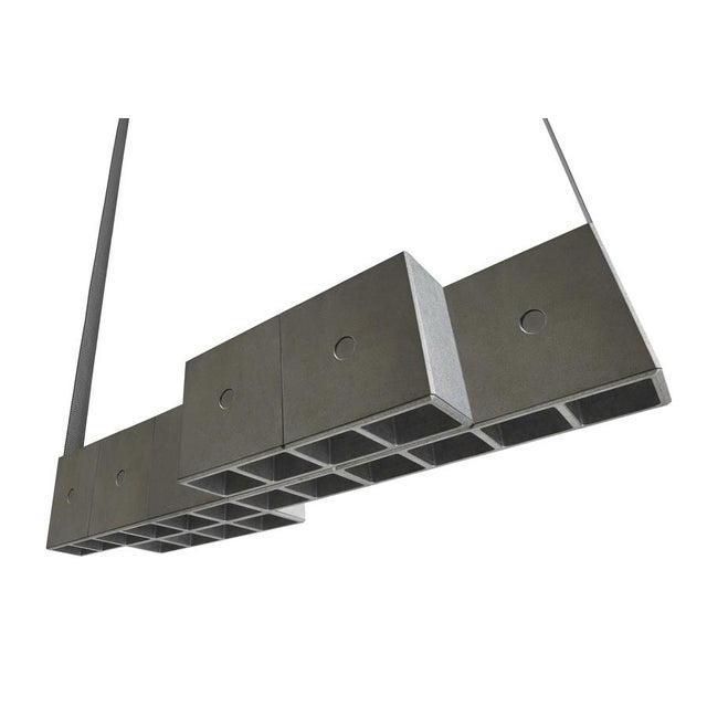 Aluminium Champagne Painted Tsai Suspension Lamp by Mario Tsai for Cassina For Sale - Image 3 of 11