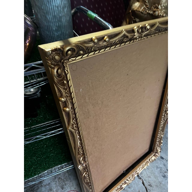 Mid-Century Modern Gold Syroco Gilded Vintage Lightweight Frame Without Glass For Sale - Image 3 of 4