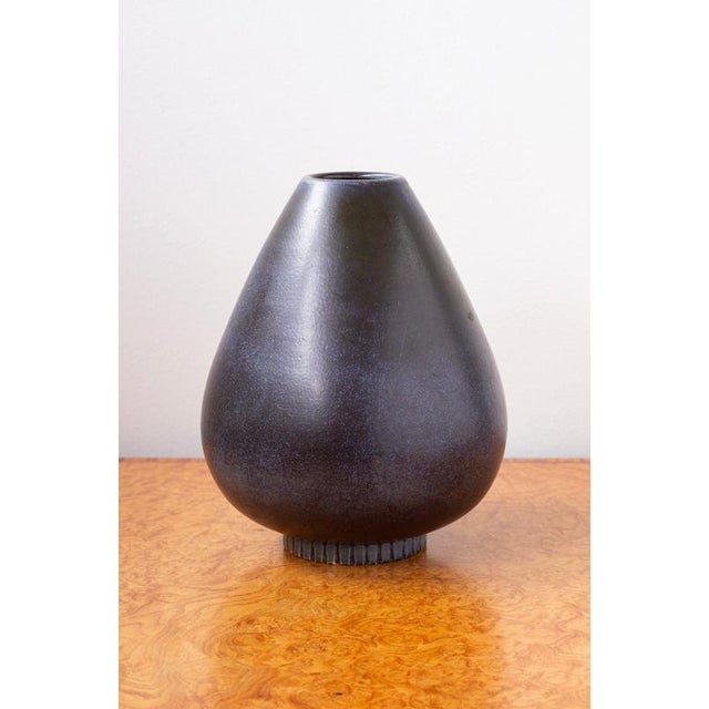 Unique stoneware vase no. 700 designed by gunnar nylund. Hand made at rörstrand in between the 1940-50s. Large pinecone...