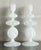 A striking pair of vintage blown glass candlesticks crafted in the style of Murano glassmakers, dating to the 1970s. These...