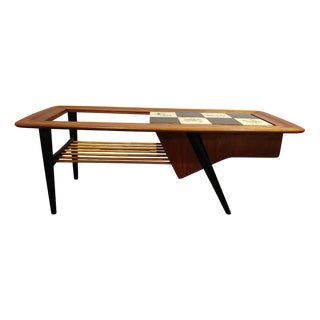Vintage Hidden Bar Coffee Table attributed to Alfred Hendrickx for Belfom, 1950s For Sale