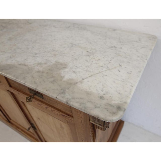 French Pine and Marble Top Counter, Early 20th Century For Sale - Image 17 of 18