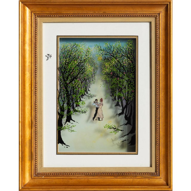 Promenade, Jean-pierre Weill Screenprint on Glass, Signed and Numbered in Pencil For Sale - Image 4 of 4