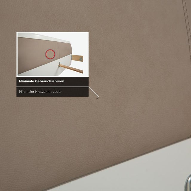 Animal Skin Wood and Leather Bed in Beige from Musterring For Sale - Image 7 of 13