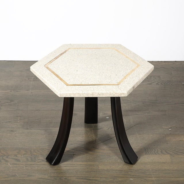 Mid-Century Modernist Hexagonal Terrazzo Side Table by Harvey Probber For Sale - Image 9 of 13
