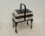 Wood Chippendale Style Sewing Box in Black and White, 1940s For Sale - Image 7 of 7