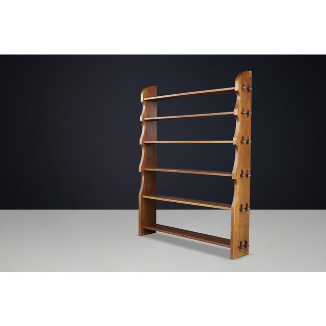 Handcrafted Wood Alpine Bookcase with Wedge Joinery, 1950s For Sale - Image 10 of 18