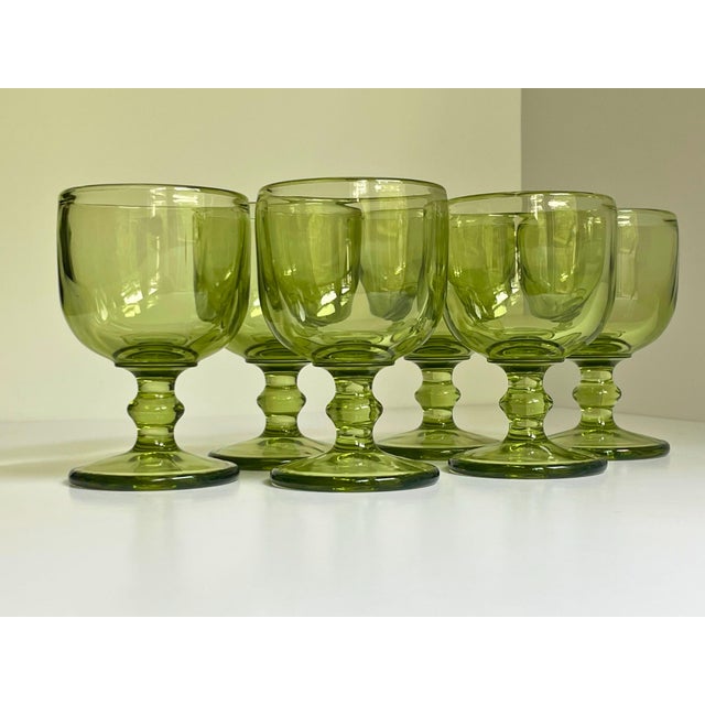 Vintage Imperial Hoffman House Green Goblets - Set of 12 For Sale In Atlanta - Image 6 of 8