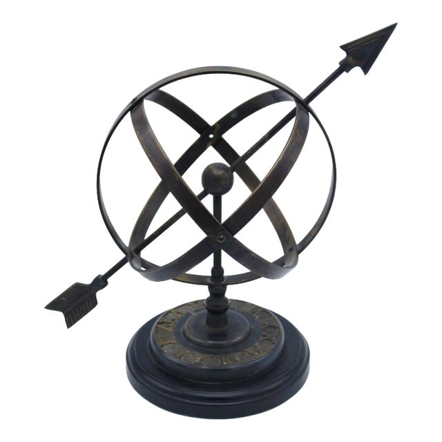 Vintage Metal Armillary Globe For Sale
