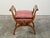 Wood Biedermeier 19th Century X-Form Stool with Out-Scrolling Arms and Cushion For Sale - Image 7 of 11