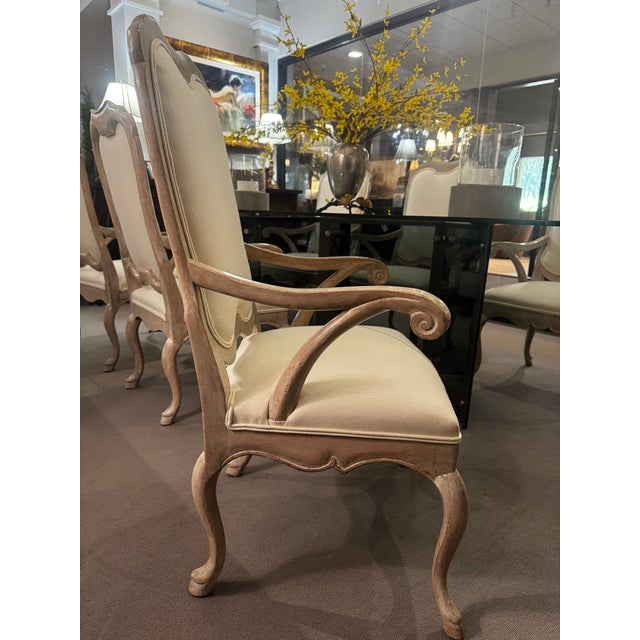 Minton-Spidell Late 20th Century Minton Spidell Set of 8 French Style Upholstered Armchairs For Sale - Image 4 of 8