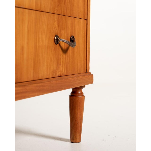 Brown Vintage Scandinavian Elm Secretary, 1950s For Sale - Image 8 of 13