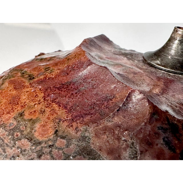 Sculptural Studio Ceramic Art Oil Lamp from Aage Würtz, Denmark, 1970s For Sale - Image 4 of 12