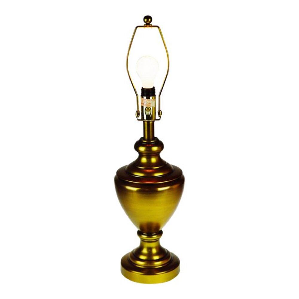 brass look table lamp