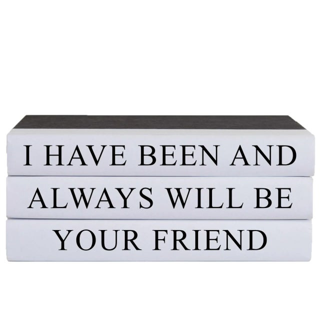 Let your thoughts be seen with these three Decorative hardback books in black with white spines.