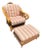 Vintage Rattan Chair and Ottoman - Set 2 Pieces For Sale