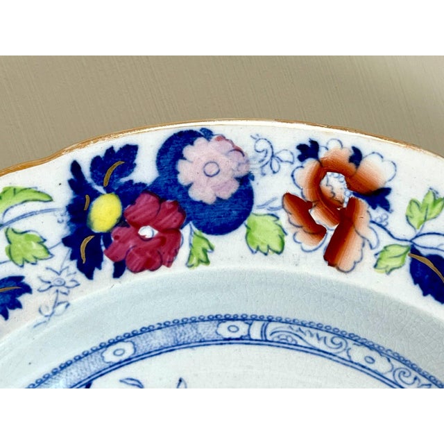 Late 20th Century Antique Mason's Ironstone Serving Dish, Imari Chinoiserie, 22k Gold Gilded England 1891 For Sale - Image 5 of 12
