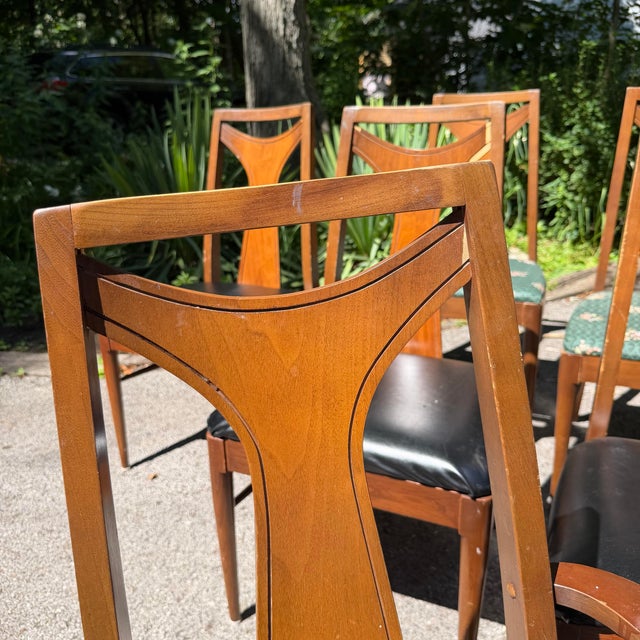 Black Mid 20th Century Set of 10 Mid Century Modern Dining Chairs in Style of Kent Coffey Perspecta For Sale - Image 8 of 12