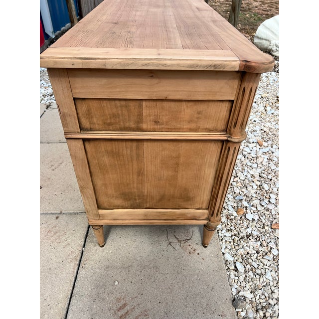 Beige French 19th Century Louis XVI Bleached Solid Walnut Commode For Sale - Image 8 of 12