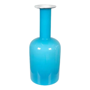 Blue Glass Vase from Otto Brauer Holmegaard