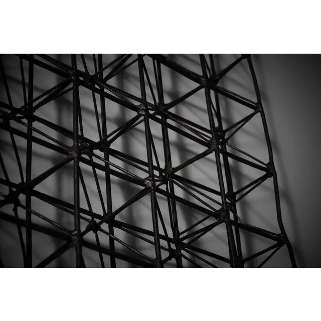 Geometric Three-Dimensional Metal Wall Mounted Sculpture, France, 1960s For Sale - Image 9 of 10